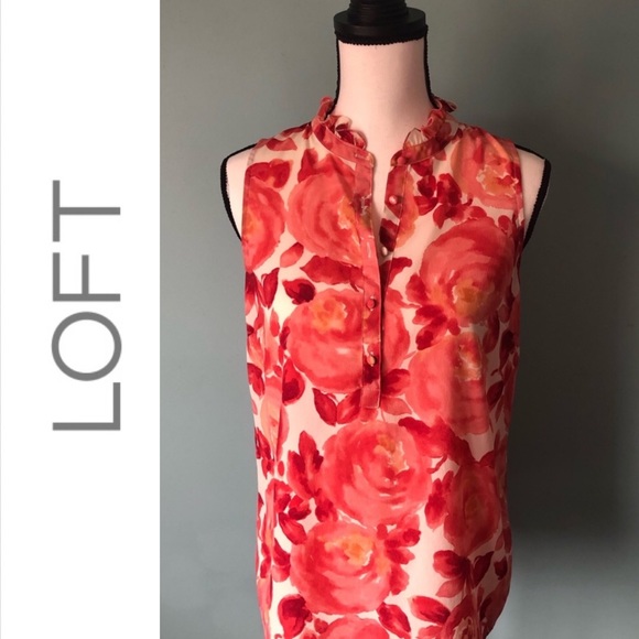 LOFT Tops - 🍒 OFFER $10 🍒LOFT Floral Tank Top